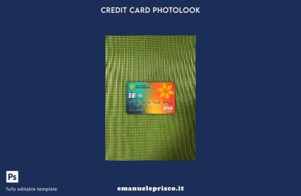 stile verificato modello frontale photolook con carta oro visto bancario della B